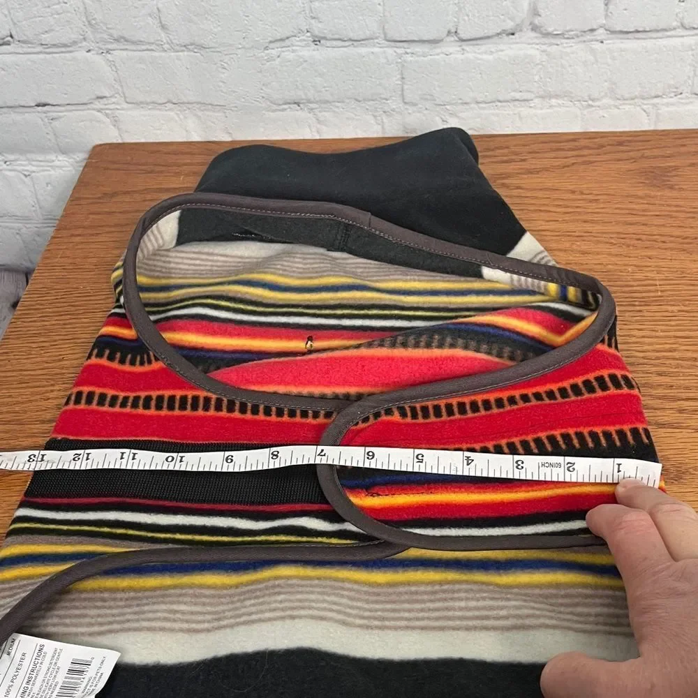 Pendleton Acadia Fleece Dog Coat Vibrant Striped Size Medium